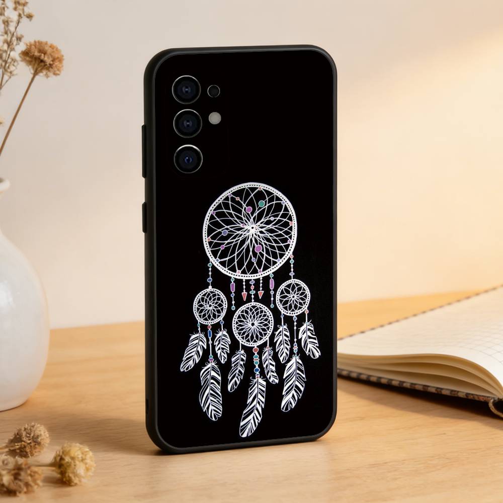 

Dreamcatcher Feather Phone Case For Samsung S25,S24,S21,S22,S23,S30,Ultra,S20,Plus,Fe,Lite,Note,10,Black Cover Samsung S24Plus
