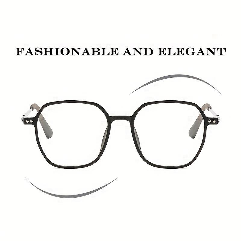 1 Pair Trendy Prescription Reading Glasses with Ultra-Light Square Frame +100 to +400 Power Unise Ideal Gift for Friends Family