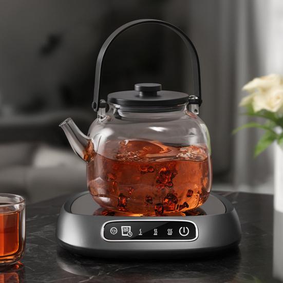 Kaffeebecherwärmer Kabellos USB Wiederaufladbar Reisebecherwärmer mit Wärmeleitfähiger Basis Tragbarer Getränkewärmer