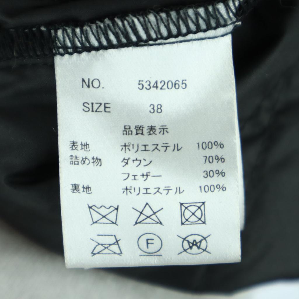 Unused FES Long Sleeve Down Coat 38 Black Women Used