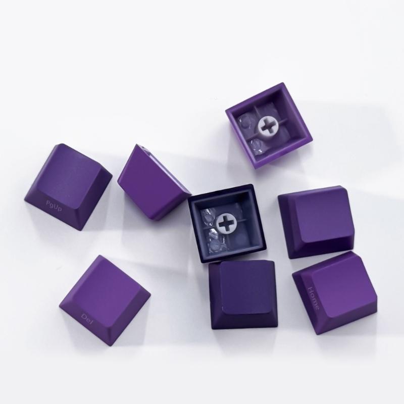 134Keys Keycaps Customs Purplee Gradients Keycap Set Side Print Backlit Key Keycaps for Mechanical Keyboards