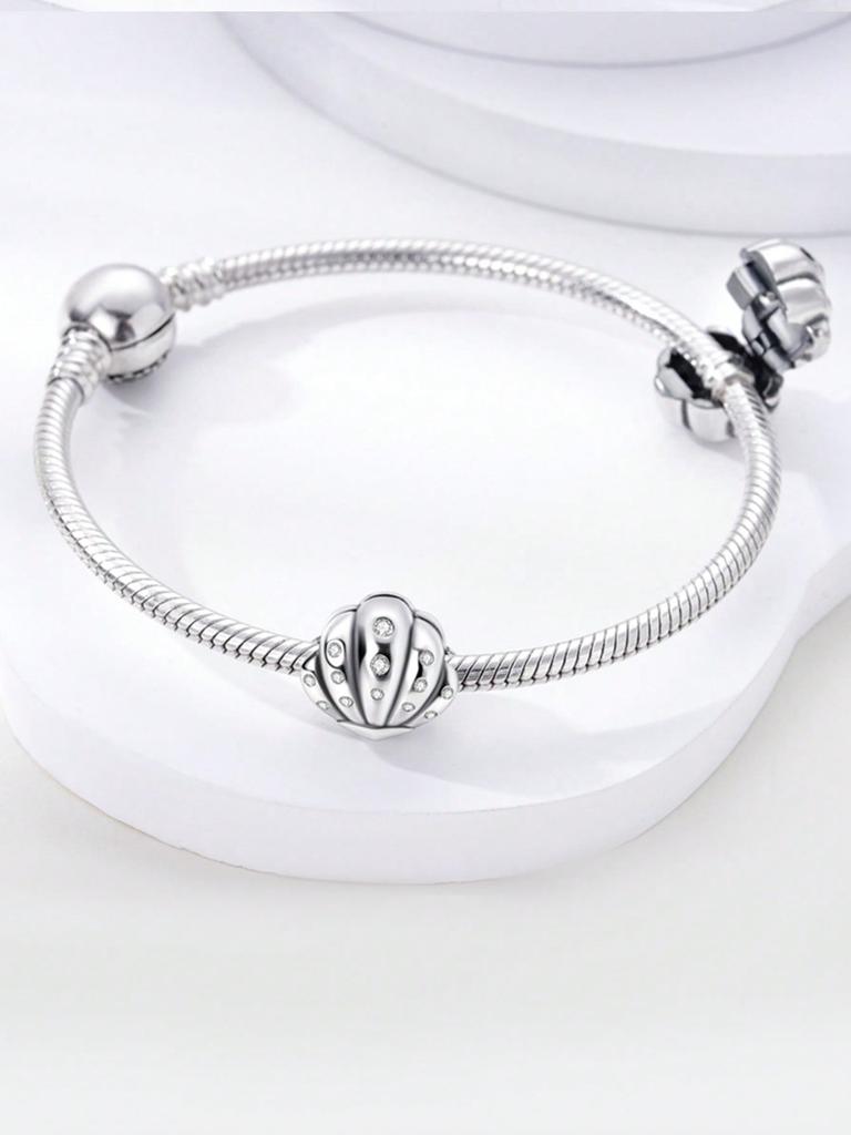 Charms Plata Fritillaria Snowflake Beads Charm Copper Plated Fit Copperoriginal Bracelet For Jewelry Making Diy Charm