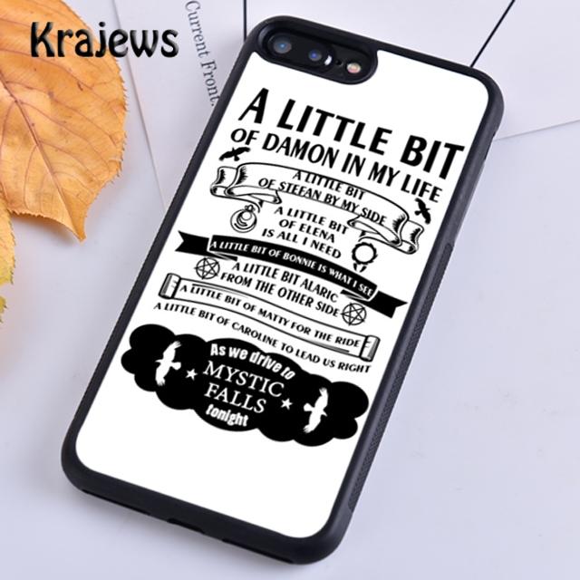Krajews The Vampire Diaries Quotes Art Soft Phone Case For iPhone 17 Air 16 15 14 Plus 11 12 13 Pro Max Coque Fundas