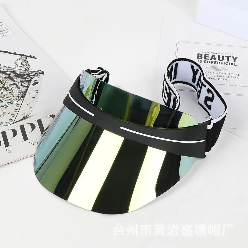New Fashion Lens Colorful Visors Empty Top Tennies Sprots Hat For Women For Travel Outdoor Uv Sun Hats For Men Beach Hats Panama