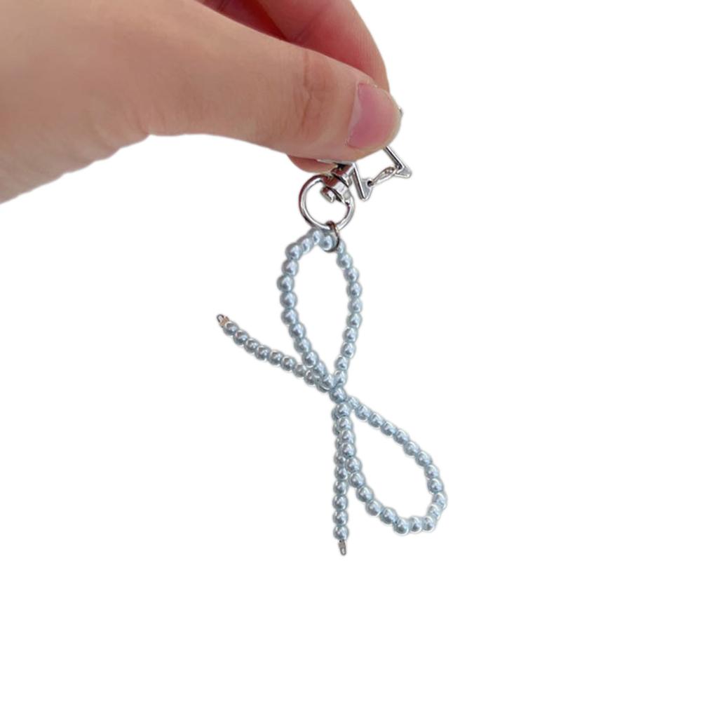 Fashionable Star Pendant Phone Charm Unique Bowknot Keychain Vibrant Beaded Pendant for Cellphone Camera Accessory