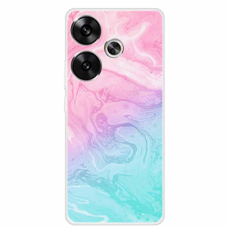 Marble Soft Phone Case For Poco F6 Transparent Case Silicone TPU Cover Funda Para Shield Clear Case for Xiaomi Poco F6 F 6 Pro