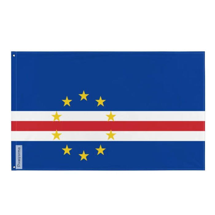 Drapeau - Cap-Vert - 60 x 90 cm - Polyester - Impression recto/verso - Œillets en fer