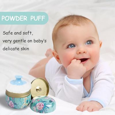 Puderquaste und Puderdose für Reisen