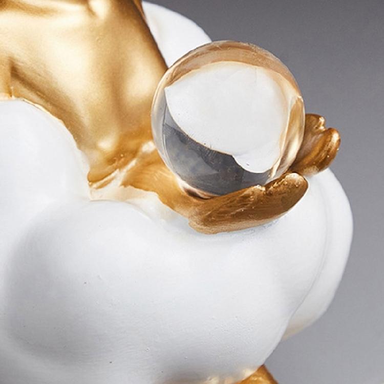 Artistic Resins Cloud Girl Figurine Thinker Sculpture Abstract Art Statue for Desk or Book Shelf Display Ornament Gift