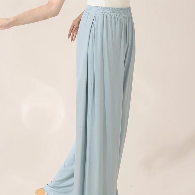 Новые брюки для современных танцев свободного кроя с широкими штанинами, профессиональный тренировочный костюм для формирования фигуры, китайский знаменитый костюм для тренировок классического танца M