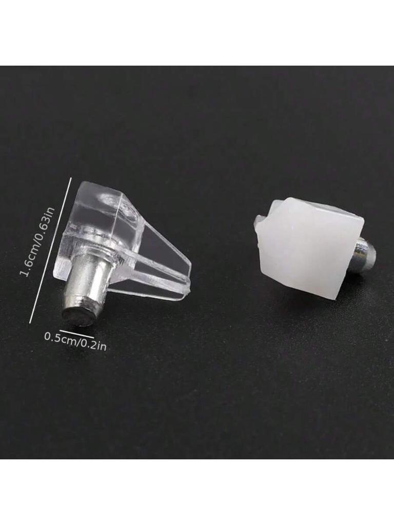 50Pcs Clear Plastic Shelf Support Pegs for Bookshelves Easy Installation Cabinet Supports for Strong and Reliable Shelf Stabilit