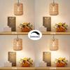 JOYINLED Plug In Pendant Lamp Rattan Hanging Lights with 4.5M Dimmable Cord Hand Woven Wicker Lampshade Hanging Lamp for Bedroom