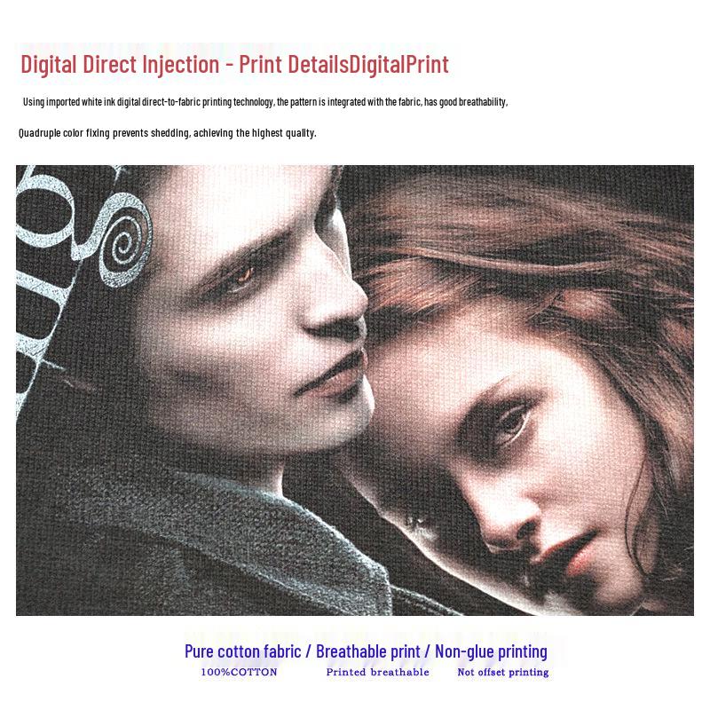 Twilight Movie Printed Cotton Short-Sleeve T-Shirt (European Size)