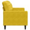 Vidaxl 2-Seater Sofa, Yellow, 140 Cm, Upholstered In Velvet
