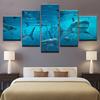 5Pcs Shark Underwater World Poster Wall Artwork Canvas HD Printed Oil Painting Home Decor Living Room Modern Modular Pictures