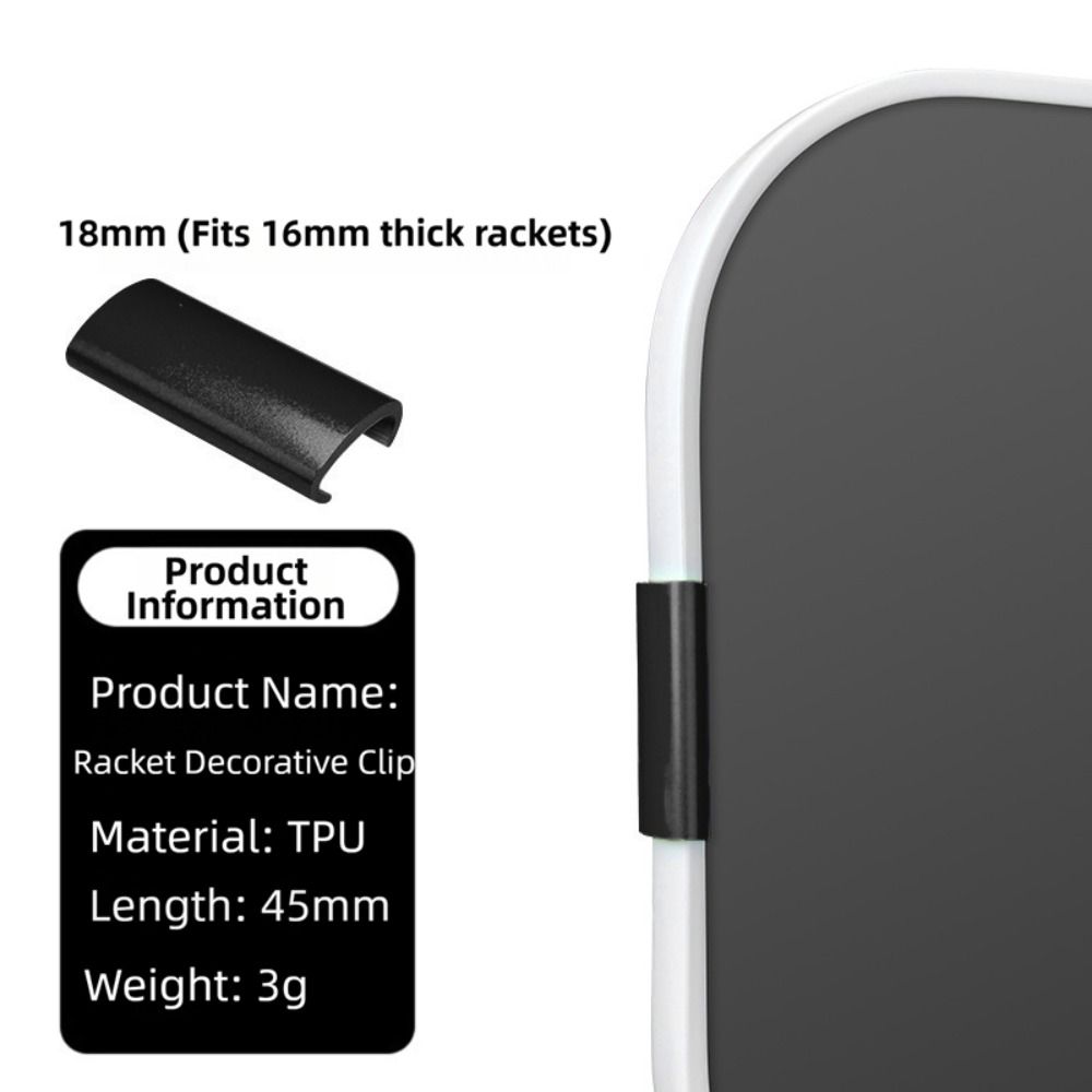 Fit for 16mm Pickleball Paddle Edge Protector Weighted Blocks Shock Absorption Edge Protector Clips Decorative Colorful