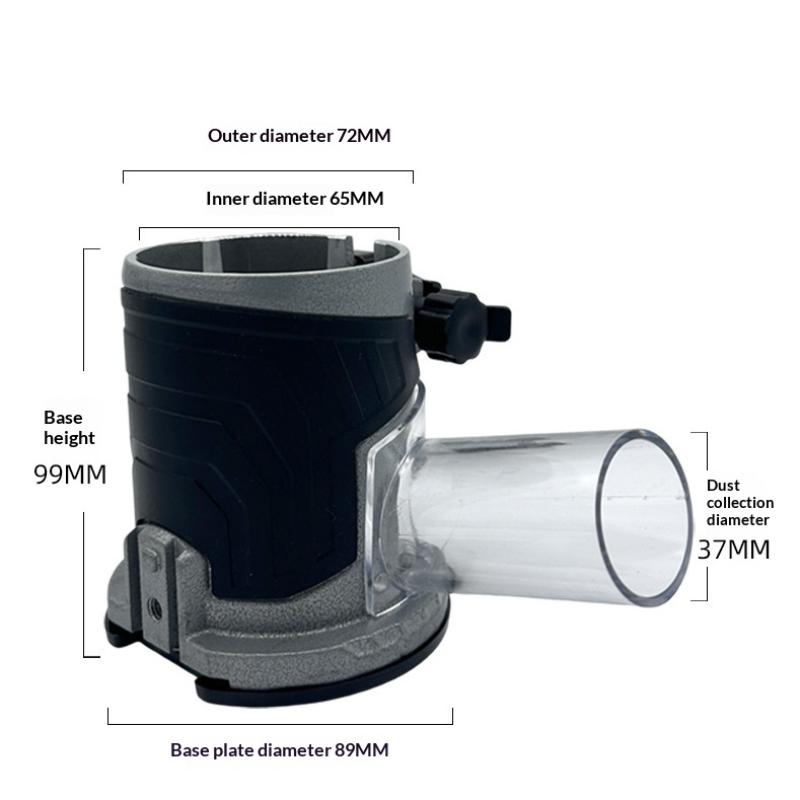 1Pcs Adjustable Aluminum Alloy Plunge Router Base Trimming Machine Base With Dust Collection Cover Electric Tool Accessories