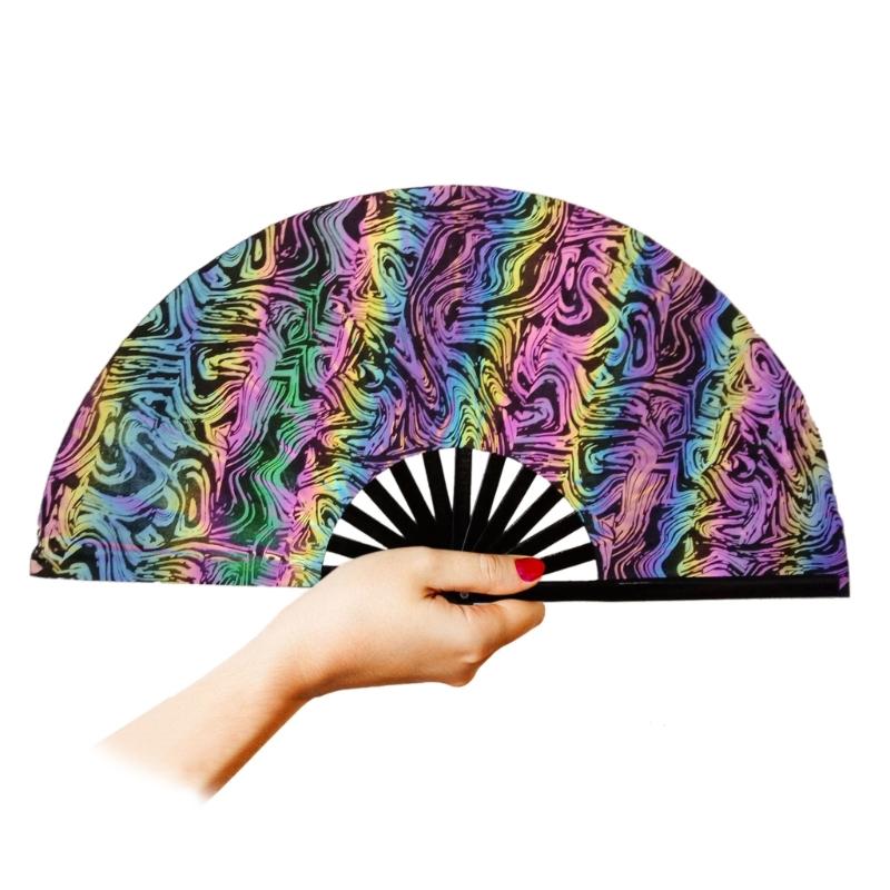 Vibrant Chinese Decorative Glowing Hand Fan Perfect for Home Decorations