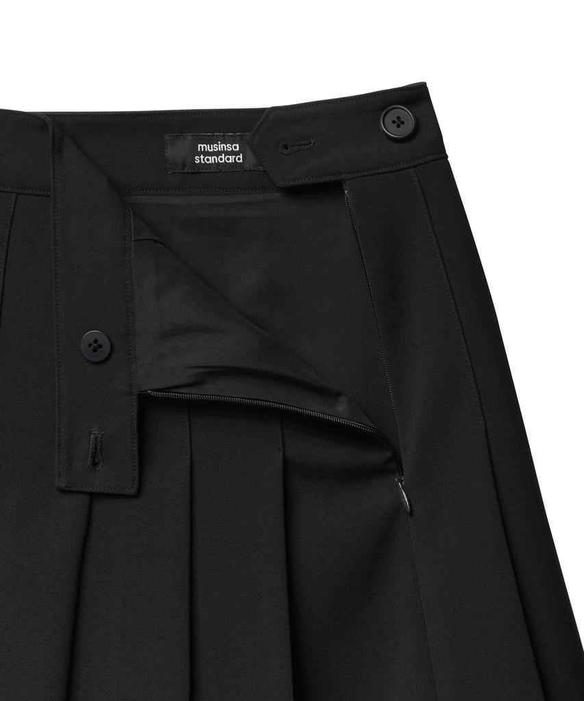 Musinsa Standard Woman Women'S Pleated Mini Skirt [Black]