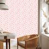Hearts Wallpaper White and Coral 50x1000
