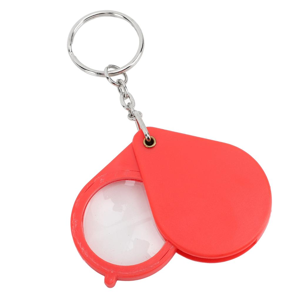 Magnifier Keychain 10X Magnification Foldable Portable Magnifying Glass with Key for Outdoor Reading