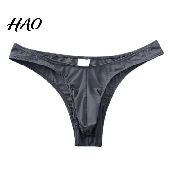 Men Thongs Briefs U Convex Breathable Elastic Transparent Ultra-soft Non-slip Underpants Low Rise Stretchy for Inner Wear