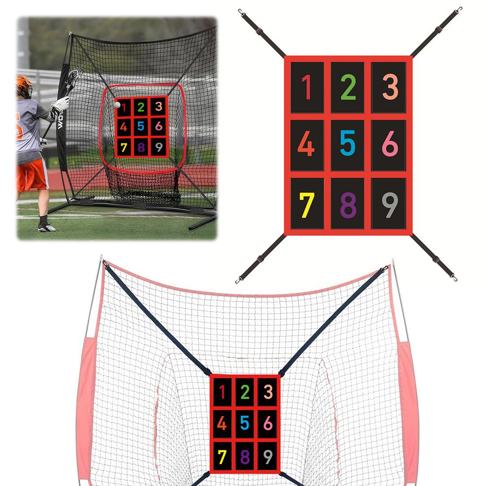 9-Section Numbered Throwing Pitching Hitting Batting Practice Target Pitcher Accuracy Training Aids for Baseball & Softball