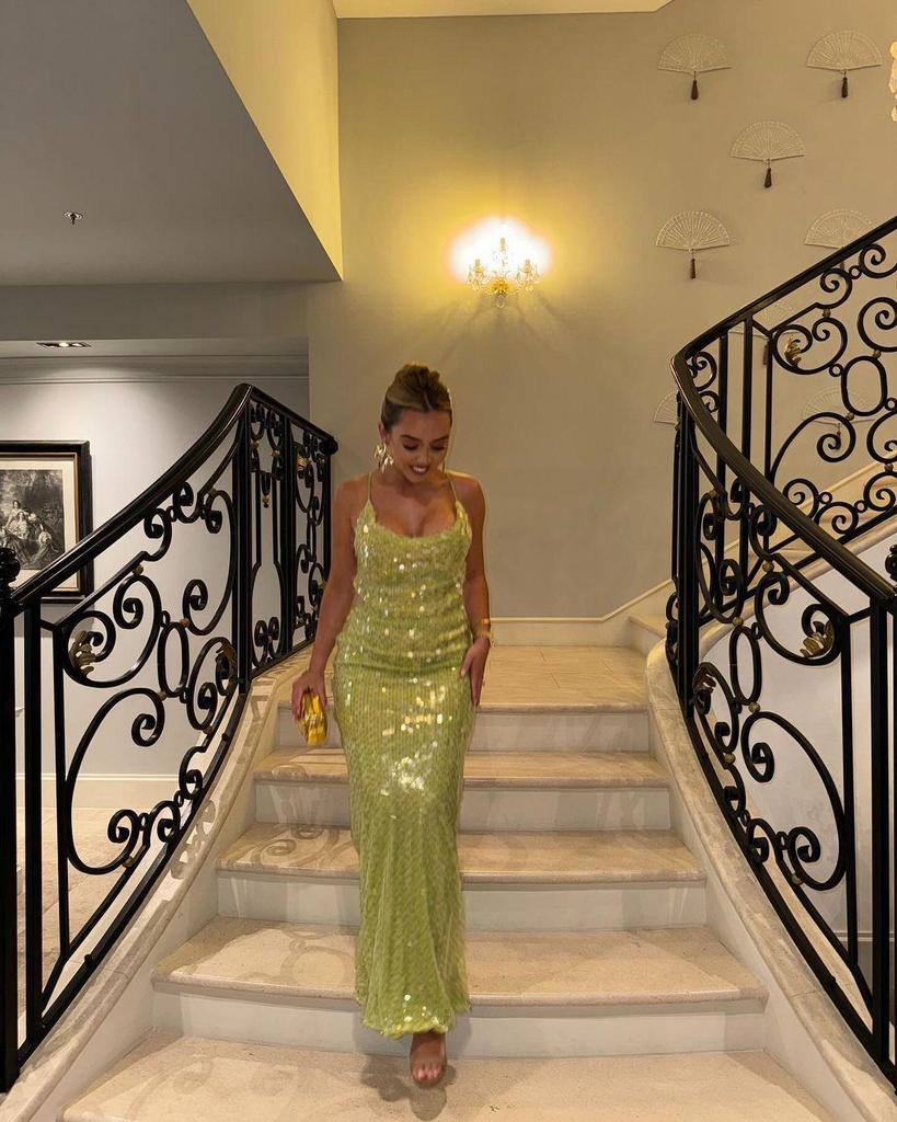 Sequin Halterneck Backless Long Dress - Sexy Slim Fit for Women