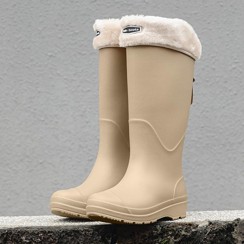 Unisex High-Top Waterproof Rain Boots - Lightweight, Non-Slip, Long Rubber Overshoes for Outdoors