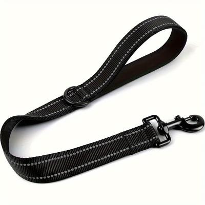 Heavy-Duty Short Dog Leash with Handles - Nylon Lead for Dog Training, Compatible with Harnesses/Collars for Dogs