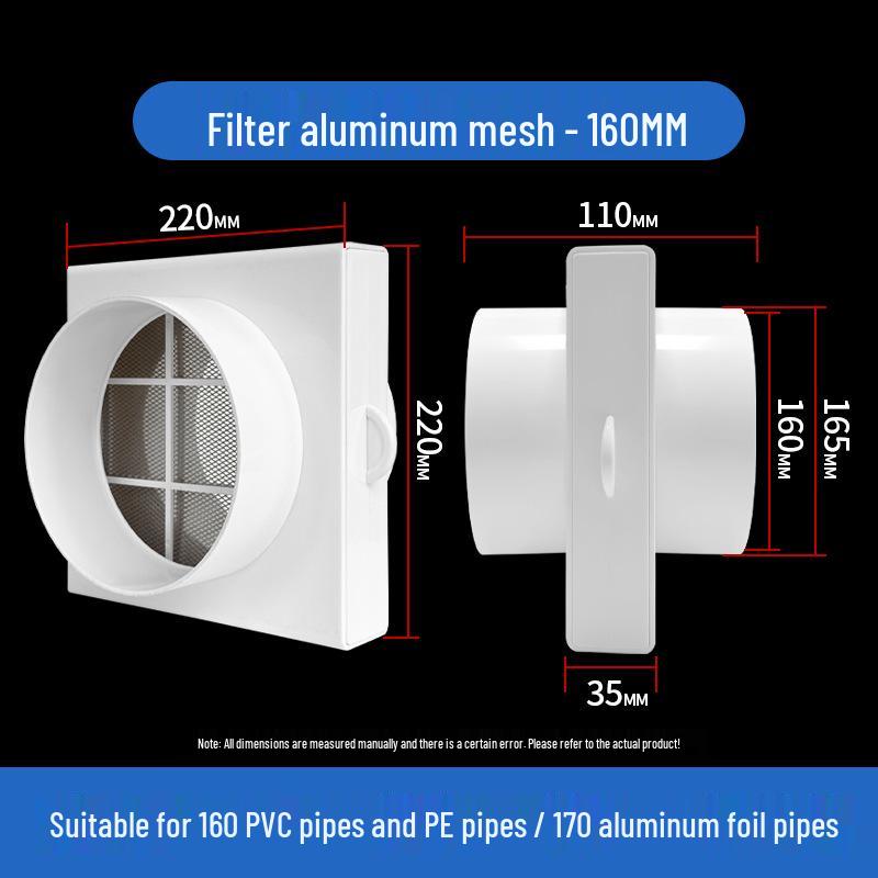 Ventilation Inlet Filter with Anti-Mosquito Mesh