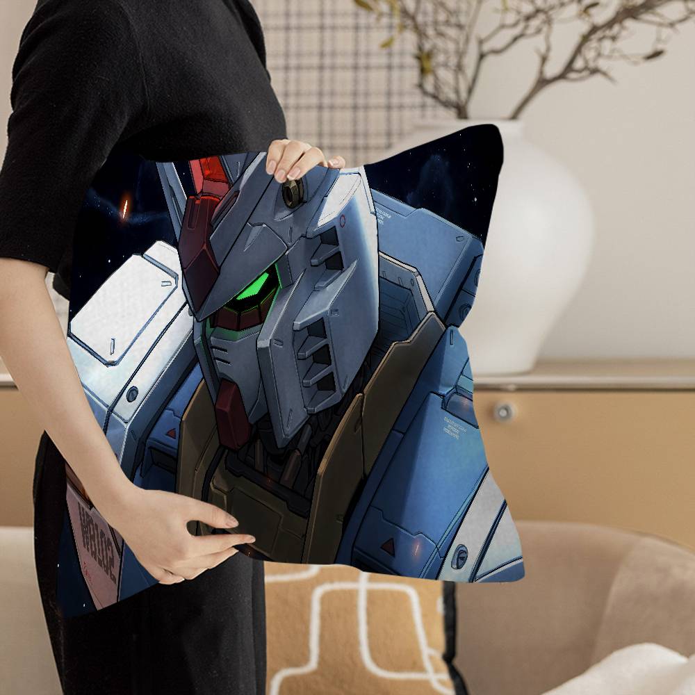G-Gundam Cartoon R-Robot Maple Design Cushion Cover Happy Autumn Harvest decor Holiday Decorati Pillow Cover