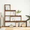 Room Divider Bookshelf 4 Tier Artisan Oak Design 143.5 X 29 X 143.5 Cm