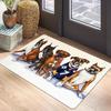 Artistic Dog Oil Painting Area Rug, Soft Non-Slip Indoor Outdoor Entrance Mat for Kitchen Laundry Room and Home Decor