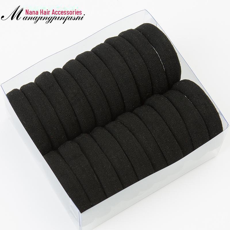 

Набор черных эластичных резинок для волос : Прочный кожаный чехол, толстая повязка для волос.