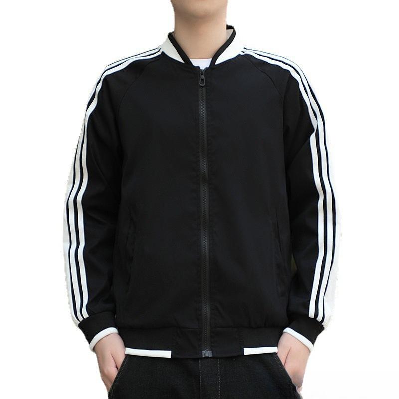 

Пальто Мужское Весенне-Осеннее Мужское Новое Воротник-стойка Универсальная Одежда Куртка M чёрный