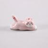 Japanese Style Underglaze Ceramic Cute Cat Chopstick Holder Tableware Restaurant Simple Oval Spoon Bracket Utensil for Kitchen