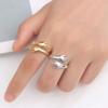 Hands Hug Shaped Couple Rings For Lovers Women Men Lady Boy Girls Valentine's Day Jewelry Gift Silver Color Adjustable Open Ring