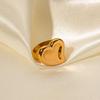 INS Internet Celebrity Trend 18K Gold Stainless Steel Exaggerated Love Ring European and American Jewelry