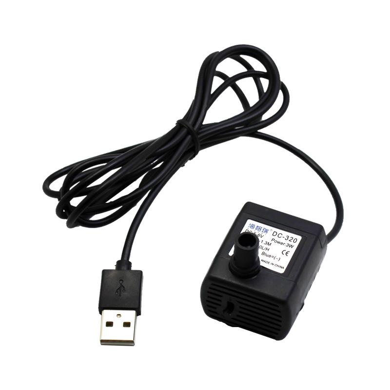 Haigeru Handwerkskunst Haustier-Wasserspender mit USB-betriebenem Tauchpumpe (DC3,5V-9V) für Steingarten