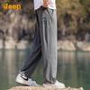 Jeep Men's Ice Silk Loose Wide-Leg Casual Pants