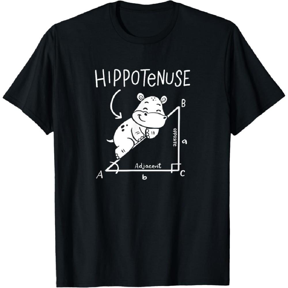 

Hippopotamus Geometry Funny Math Lover Hypotenuse Costume T-Shirt XXXXXL чорний