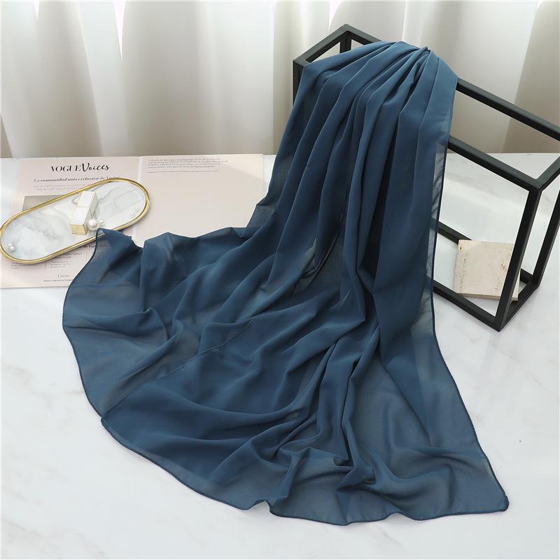 Rechteckiger Chiffon-Schal mit Perlenmuster: Vielseitiges Kopftuch und Schal für Damen.