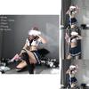 Women's Sexy Cosplay Lingerie Student Uniform Set With Velcro Design Miniskirt Outfit