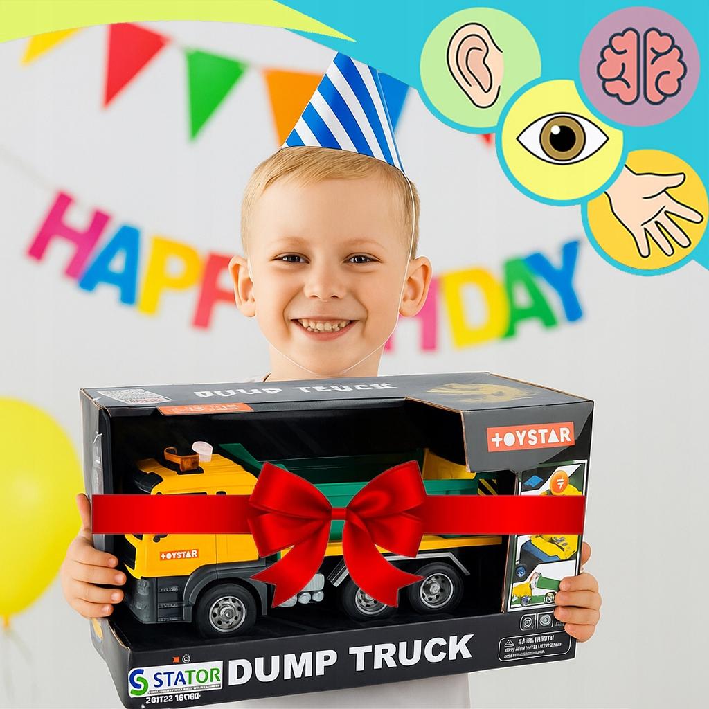 [PACZB] Car with Drive Tipper Movable Semi-trailer Light Sounds Z3167