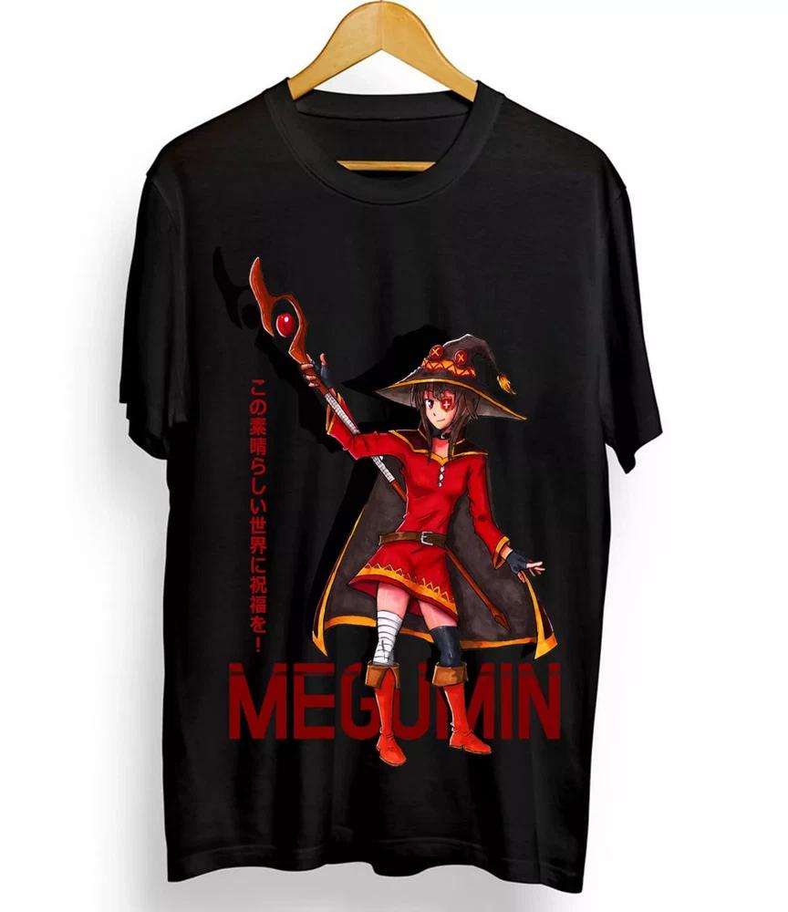 Konosuba Megumin New Unisex Anime Kono Subarashii Kazuma Satou TShirt Black S