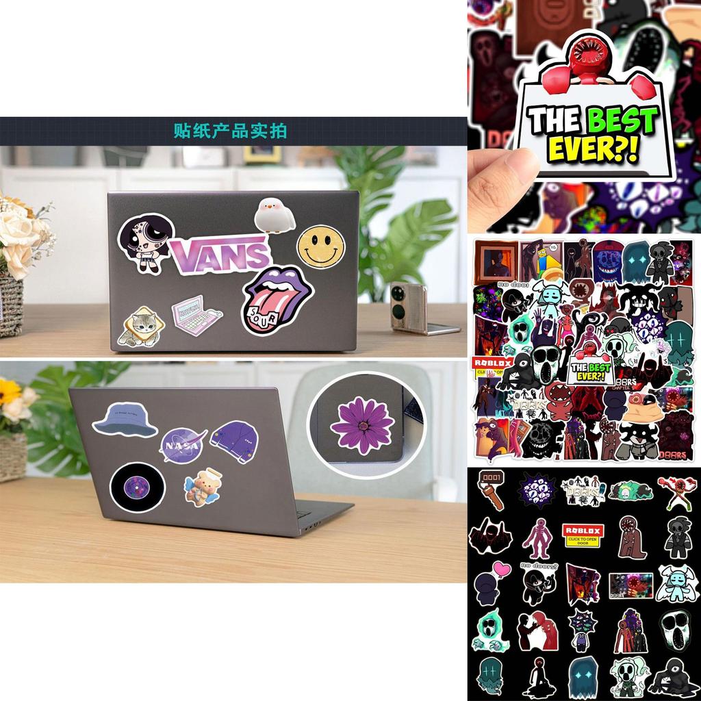 50pcs Waterproof Stickers With Doors Roblox Figure Perfect For Scrapbooking And Personalization