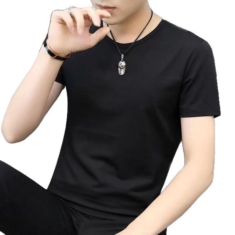 Men's Slim Fit Pure White Short Sleeve T-Shirt