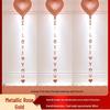 Honeymoon Love Heart Balloon Ceiling Set for Wedding and Bedroom Decor