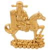 Amosfun 2026 Year of the Horse Zodiac Figurine, Metal Miniature Horse Statue, Symbol of Good Fortune, Wealth and Success, New Year's Table Decoration,